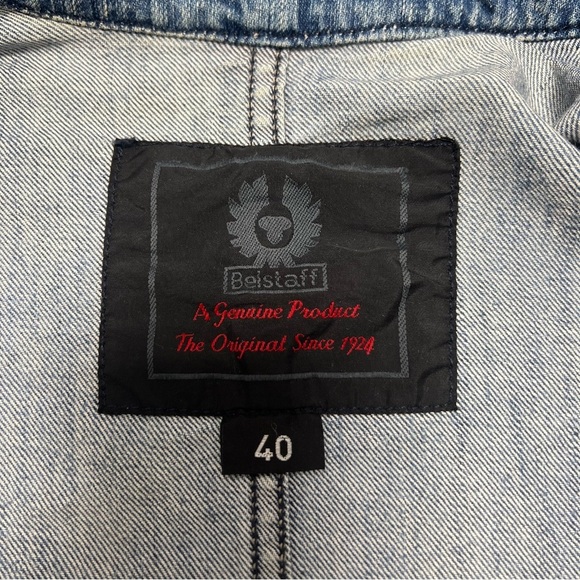 BELSTAFF Denim Moto Women’s Fitted Edgy Jean Jacket Y2K Denim XS-S - Picture 12 of 15